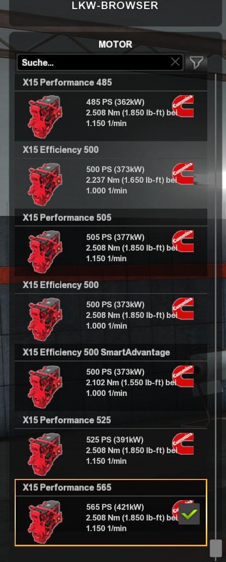 ETS2 - Cummins Engines & Transmissions for All Trucks (1.35.x)