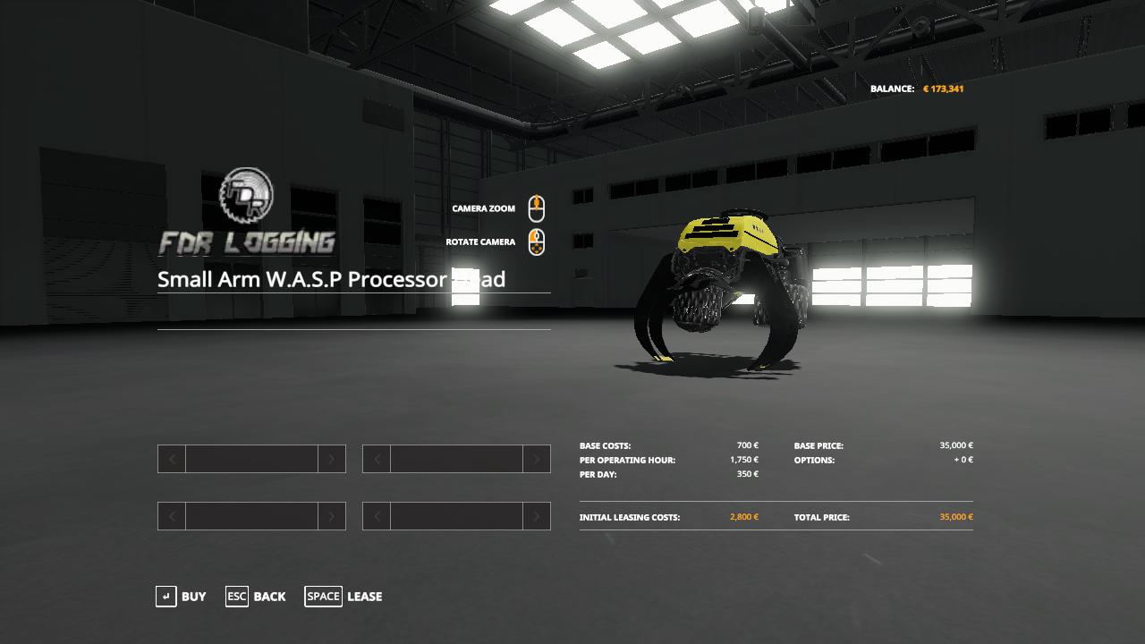 FS19 - Small Arm W.A.S.P Processor Head V1.0