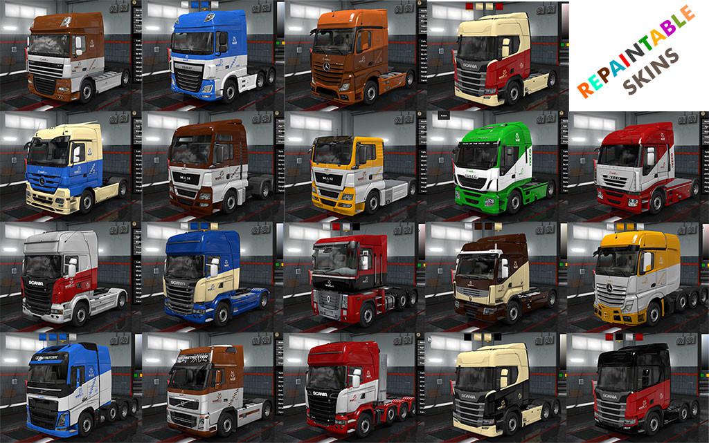 ETS2 - Custom Repaintable Wolf Skins V1.7 (1.35.x)