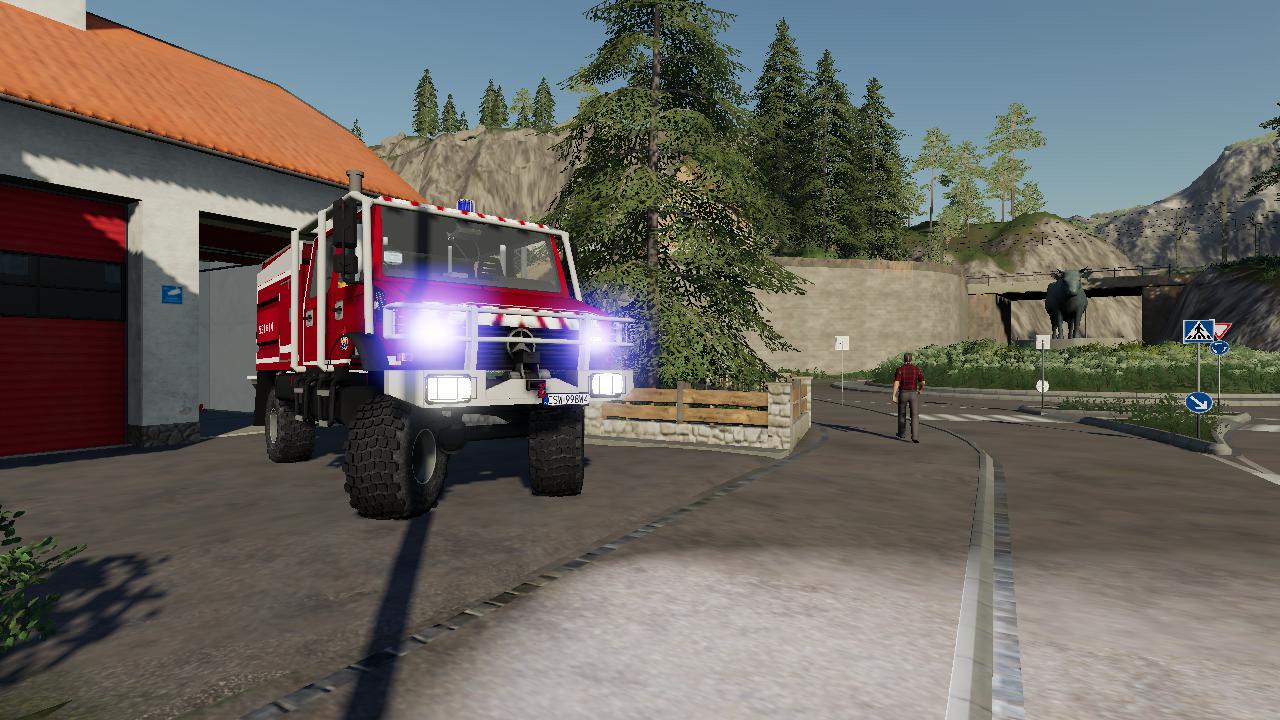 FS19 - Mercedes-Benz Unimog Straz Polskie Malowanie V1.1