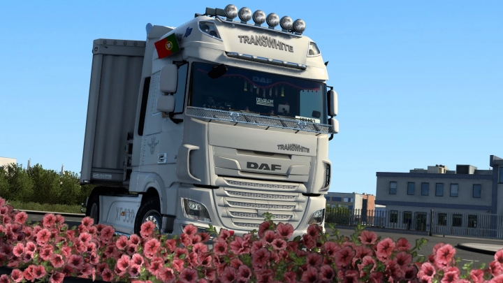 ETS2 - Daf XF Euro 6 TransWhite Skin V1.0 (1.40.x)