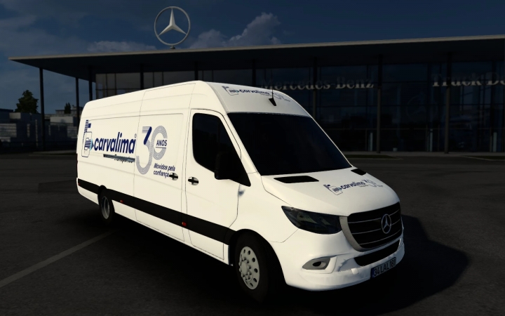 ETS2 - Mercedes-Benz Sprinter 2021 Carvalima Transportes 30 Anos Skin (1.41.x)