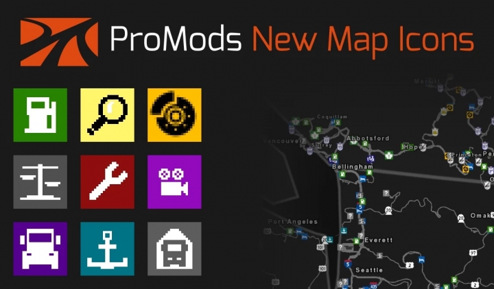 ATS - ProMods New Map Icons V1.0 (1.41.x)