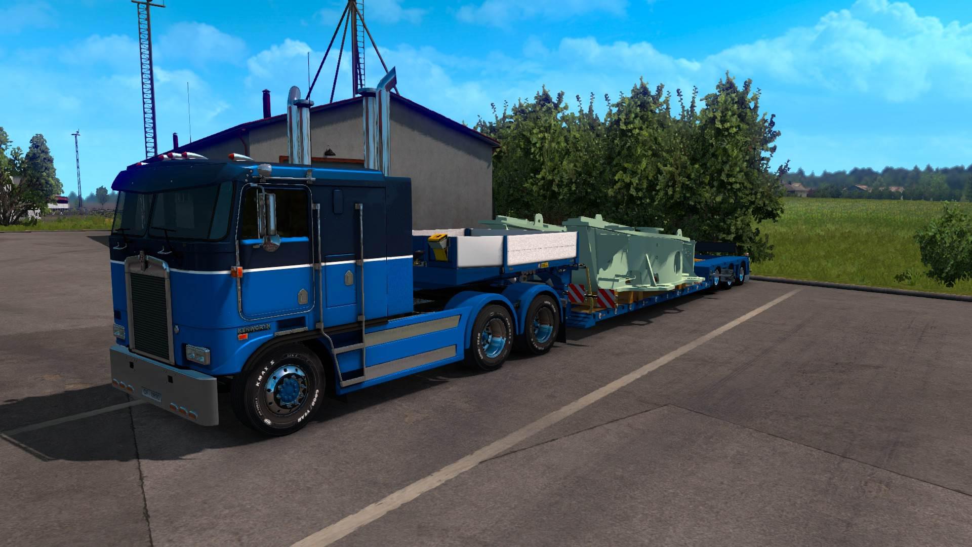 ETS2 - Kenworth K100E Custom Blue Skin v1.0 (1.35.X)