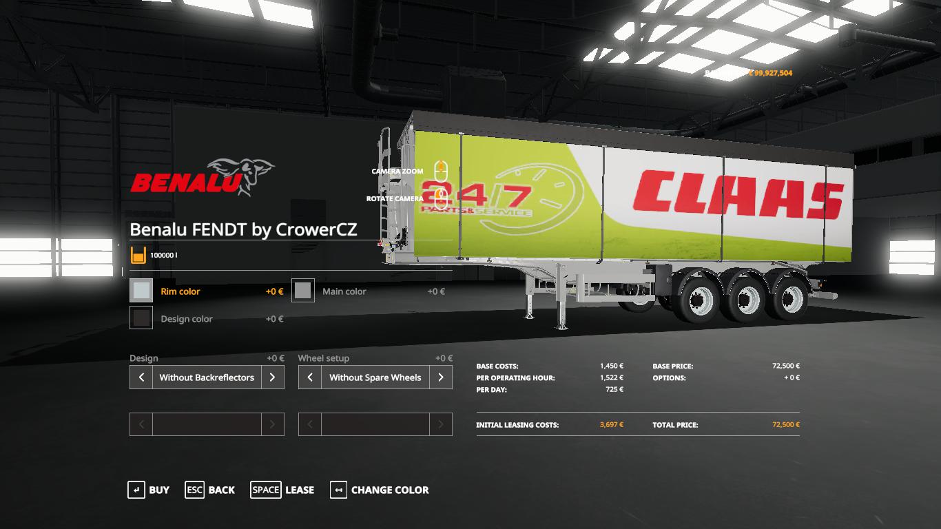 FS19 - Benalu Claas Service Tipper Trailer V1.0