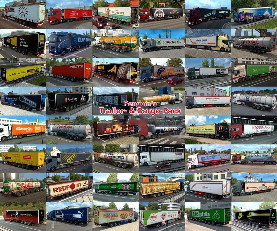 ETS2 - Penguins Trailer and Cargo Package V5.5 (1.35.X)