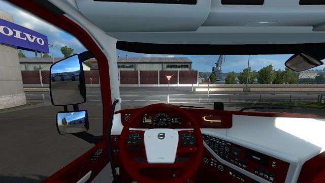 ETS2 - Volvo FH12 Red And White Interior V1.0 (1.35.X)