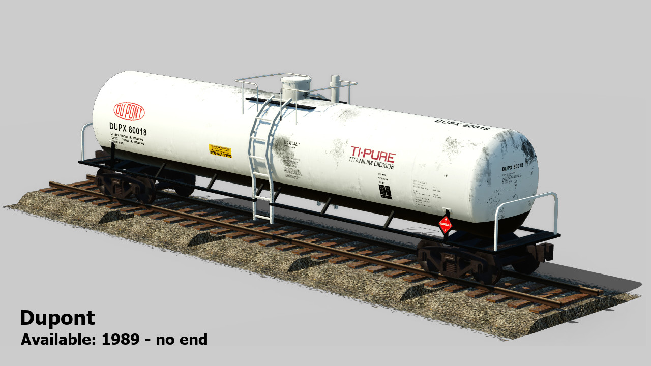 Transport Fever 2 - Tankcar 55ft – Pack 1