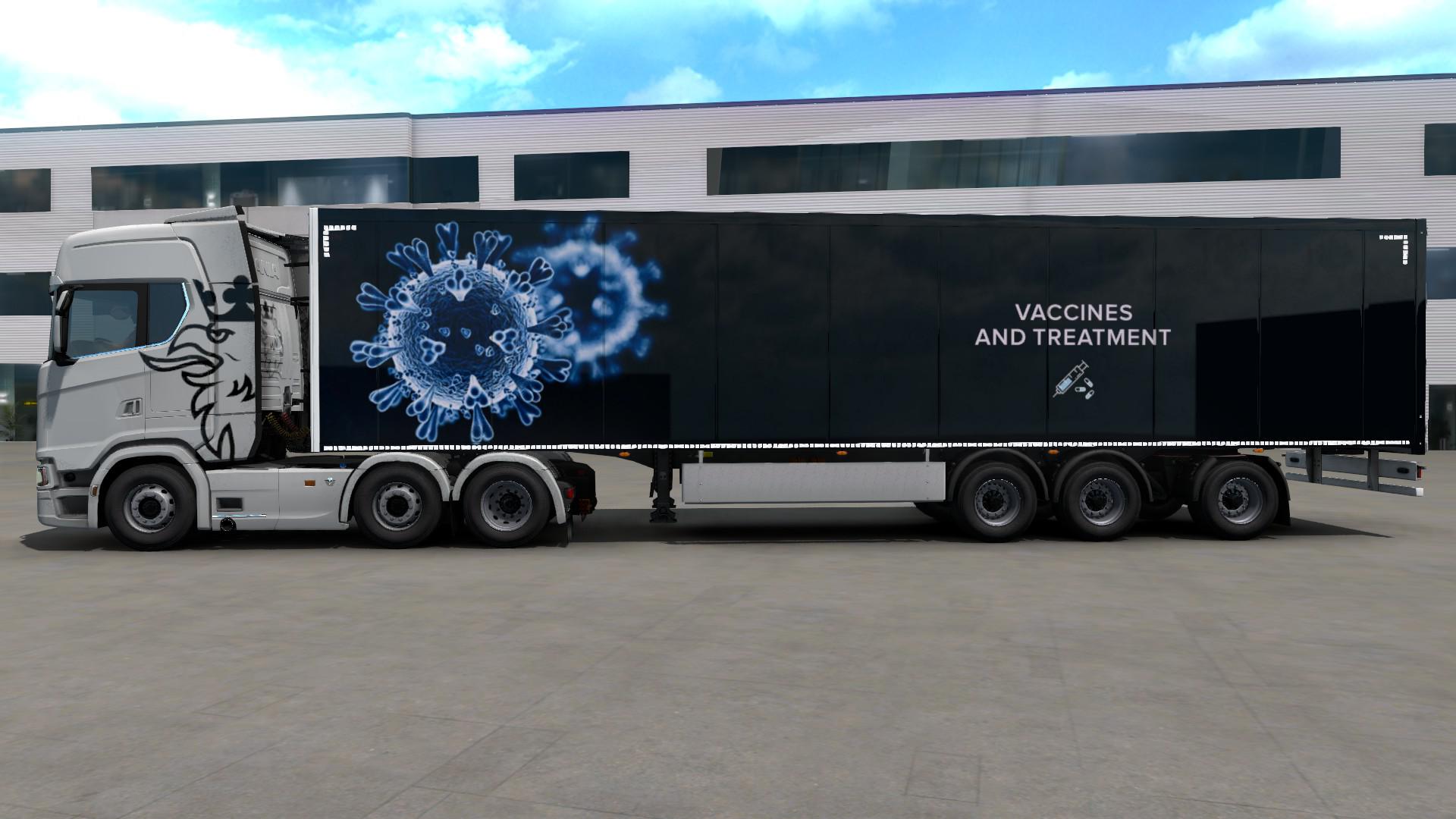 ETS2 - Trailer Covid-19 Vaccins V1.0 (1.40.x)