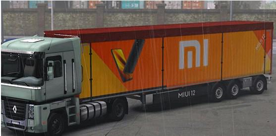 ETS2 - Xiaomi MIUI 12 Trailer Skin Mod V1.0 (1.38.x)