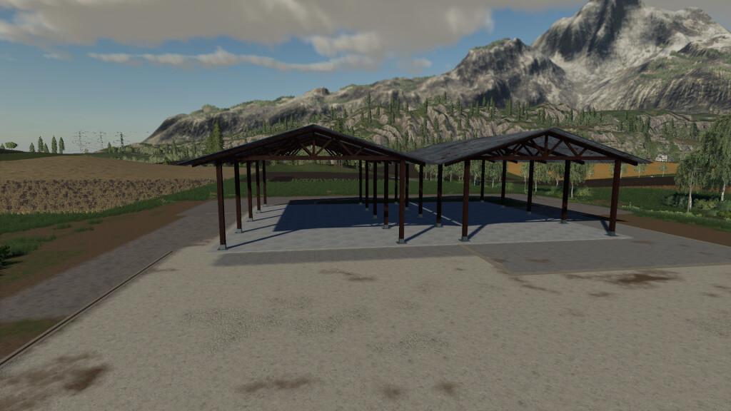 FS19 - Double Rusty Metal Shed V1