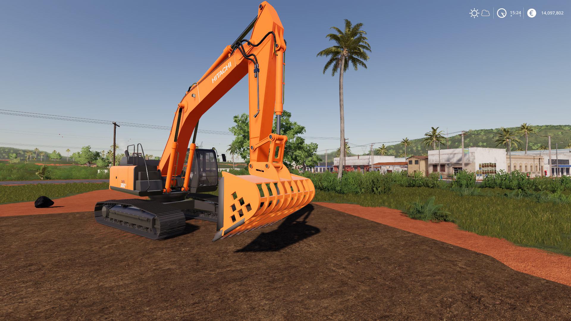 FS19 - Screen Bucket for Hitachi Excavators V0.6