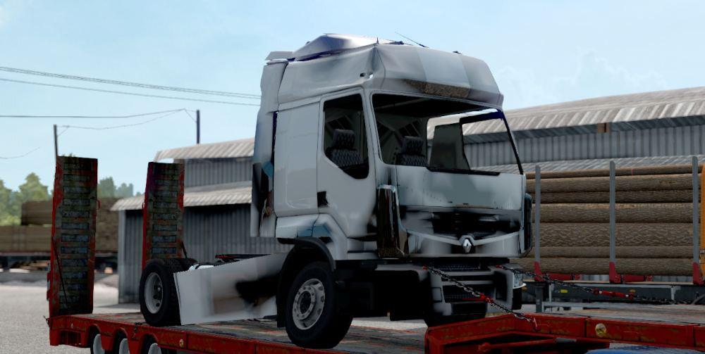 ETS2 - Renault Premium Broken Cargo Skin V1 (1.37.x)