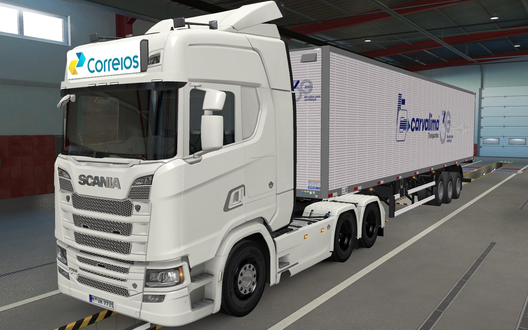 ETS2 - Big Lightbox Scania R And S 2016 Correios (1.39.x)