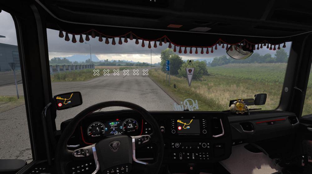 ETS2 - Black Luxury interior for Scania New Gen V1.1 (1.38.x)