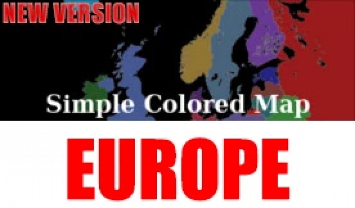 ETS2 - Simple Colored Map Europe (1.41.x)