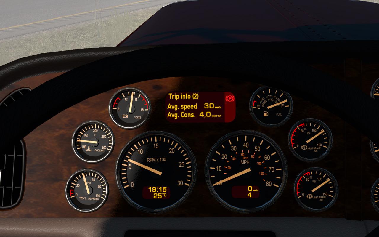 ATS - Peterbilt 389 Dashboard Computer V3.0 (1.39.x)