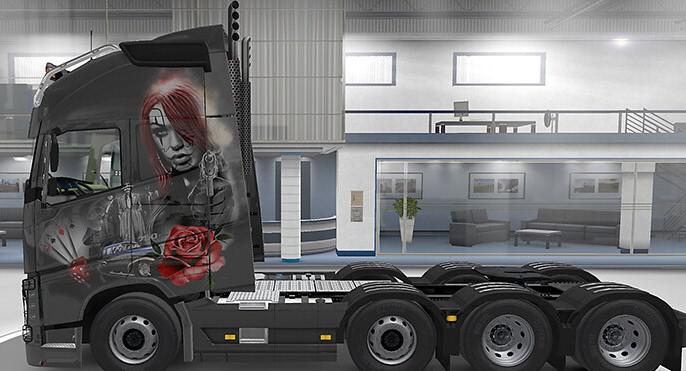ETS2 - Volvo Pendragon Rose Skin (1.39.x)