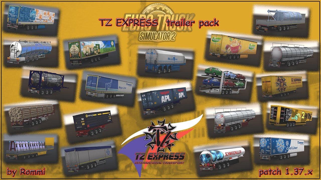 ETS2 - TZ Trailers Pack (1.37.x)