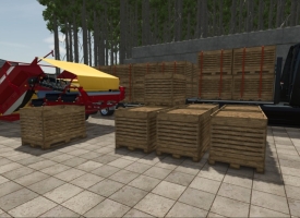 FS25 - Grimme Receiving Hopper With Automatic Pallet Stacking V1.0