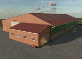 FS25 - Cowshed With Garage V1.0