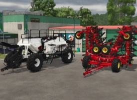 Bourgault 3320-76 Paralink Hoe Drill + 7950 Air Cart V2.0