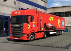Scania S and Krone Profiliner Ferrari Skin V1.0