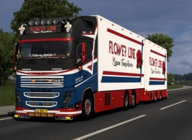 Volvo FH16 Tandem Flower Line Truck V4.0