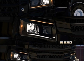 Custom Smoked Headlamps for SCS Scania NG R & S V1.58
