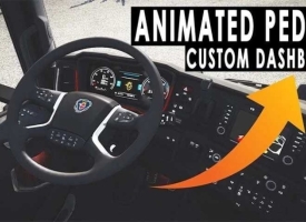 Animated Steering Wheel, Pedals + Custom Dashboard V1.61