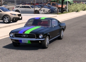 Ford Mustang 1967 - Classic Twin Stripe (Metallic + Mask)