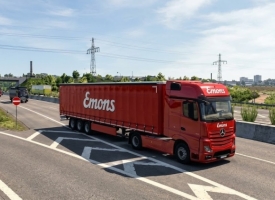 Mercedes-Benz Actros Truck + Trailer Emons Traffic Mod V1.61